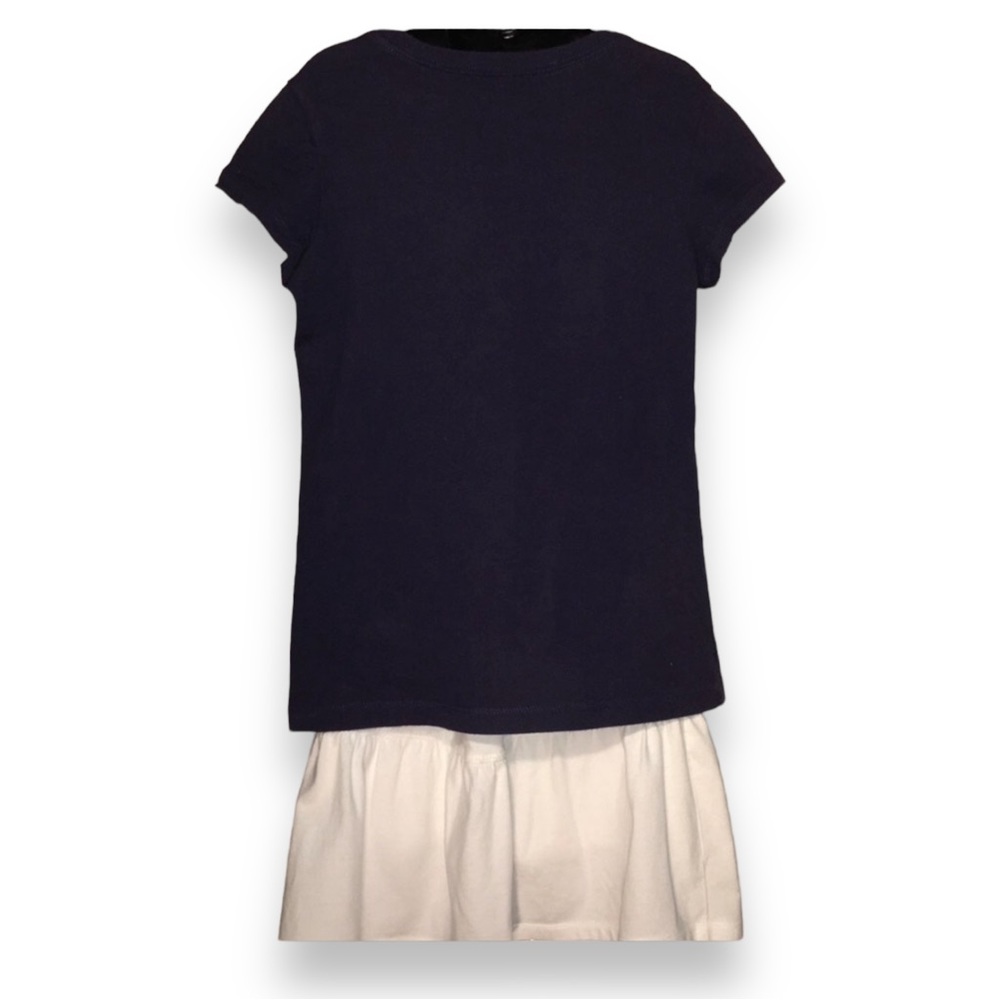 🍉 Children’s Place 2 Piece Outfit T-shirt and White Skirt Skort 4th of July - Picture 4 of 9